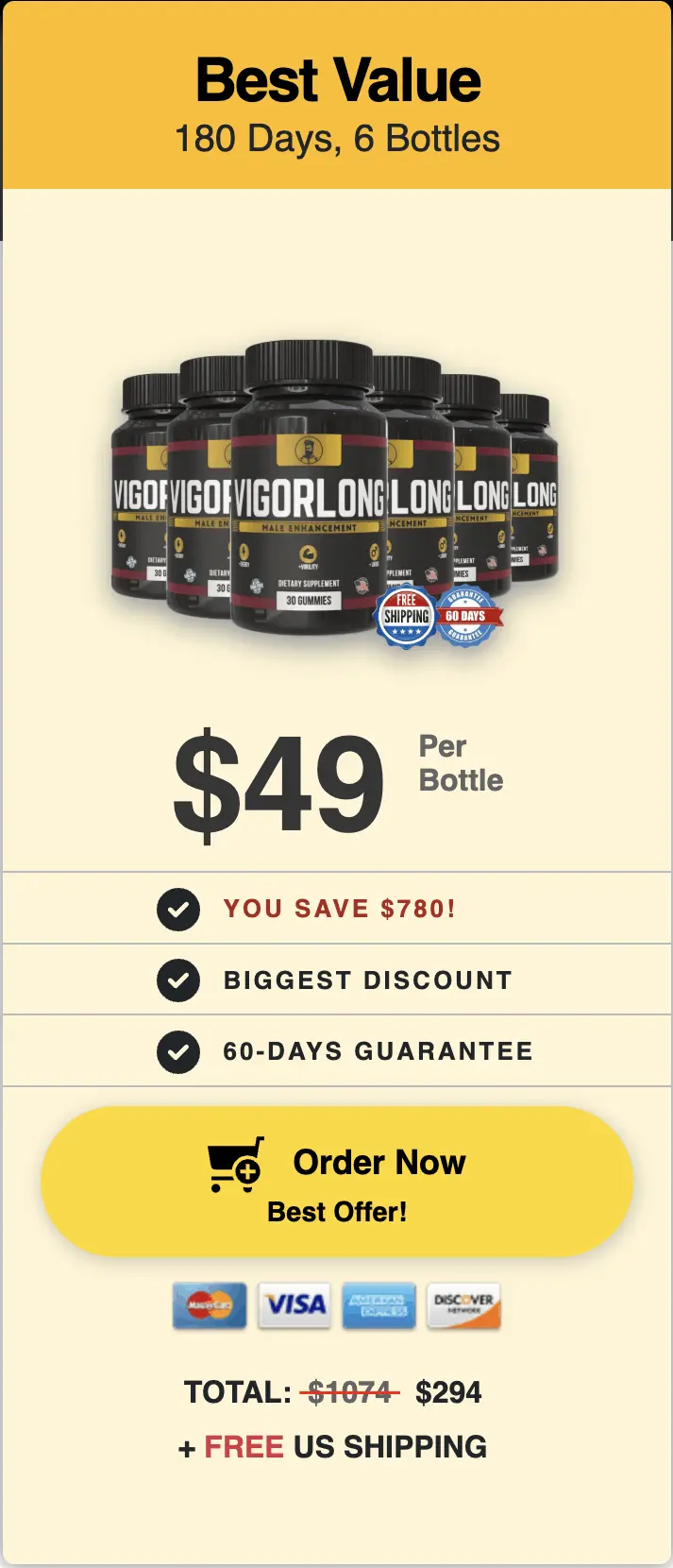 VigorLong 6 Bottles